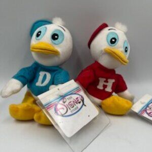 Vintage Disney Duck Tales Huey & Dewy Mini Stuffed Bean Bag Characters From 1990